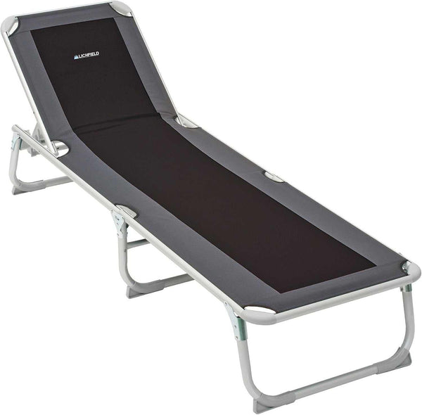 Foldable Sun Lounger Reclining Chair With 5 Positions