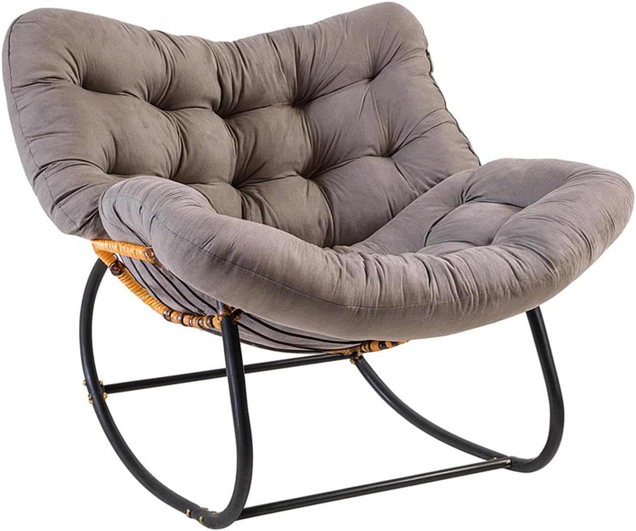 Oversized Outdoor Egg Rocking Chair With Cushion - EVERNEST HOME & GARDEN
