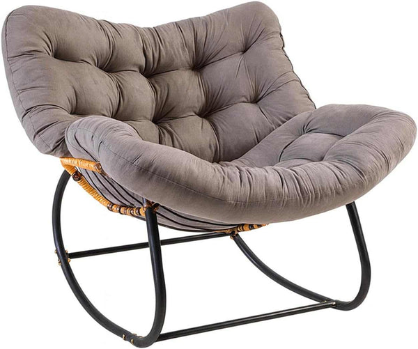 Oversized Outdoor Egg Rocking Chair With Cushion