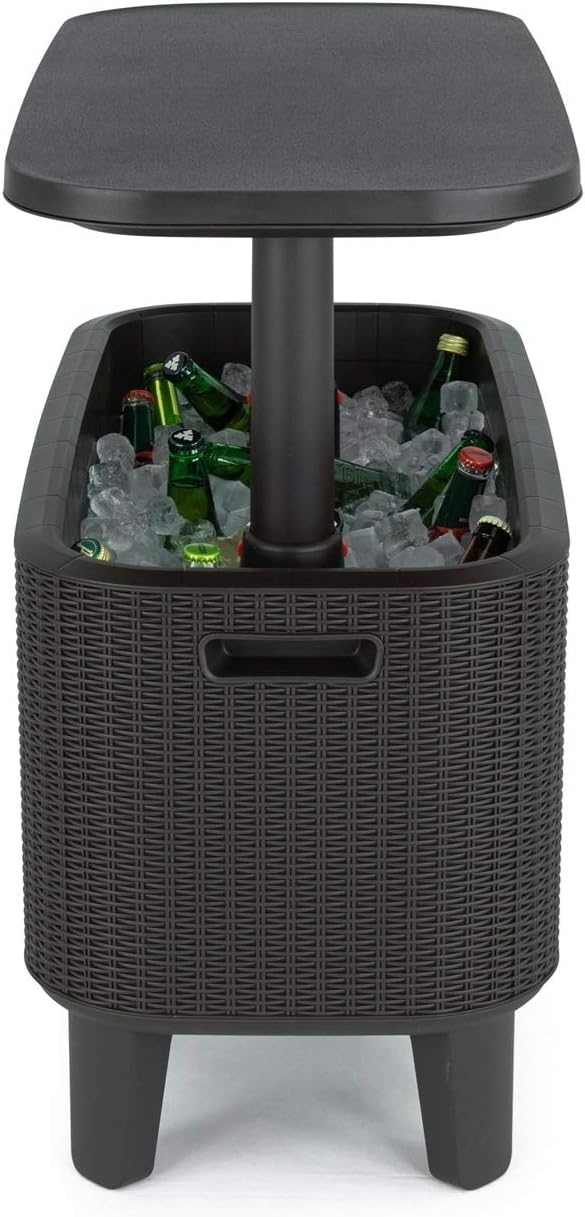 Outdoor Cocktail Table With Insulated 60L Cooler - EVERNEST HOME & GARDEN