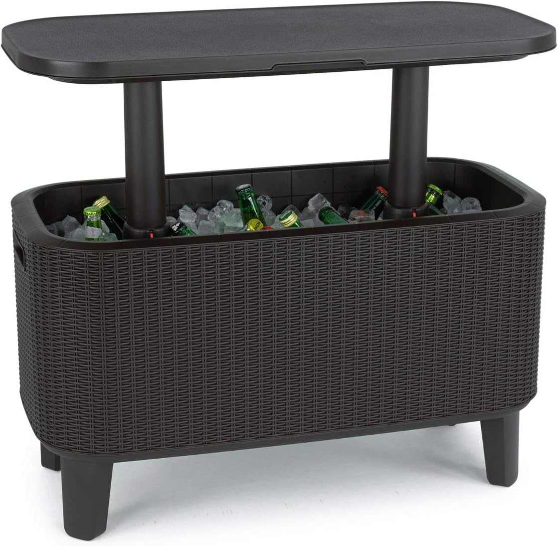 Outdoor Cocktail Table With Insulated 60L Cooler - EVERNEST HOME & GARDEN