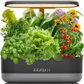 12-pod hydroponic system with LED lights for indoor herb gardening and fast plant growth
